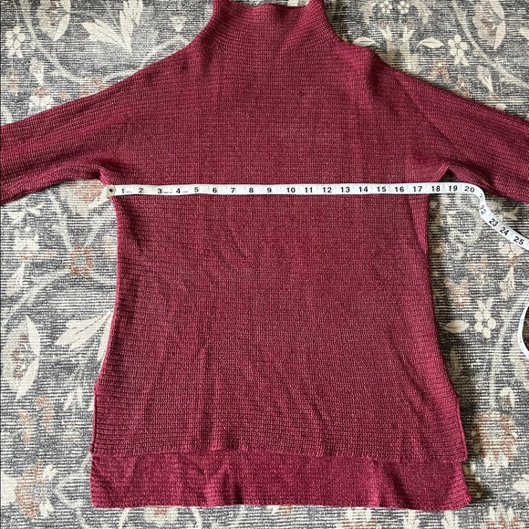 Women's Rose Pink Mock Turtleneck Sweater - Picture 3 of 7